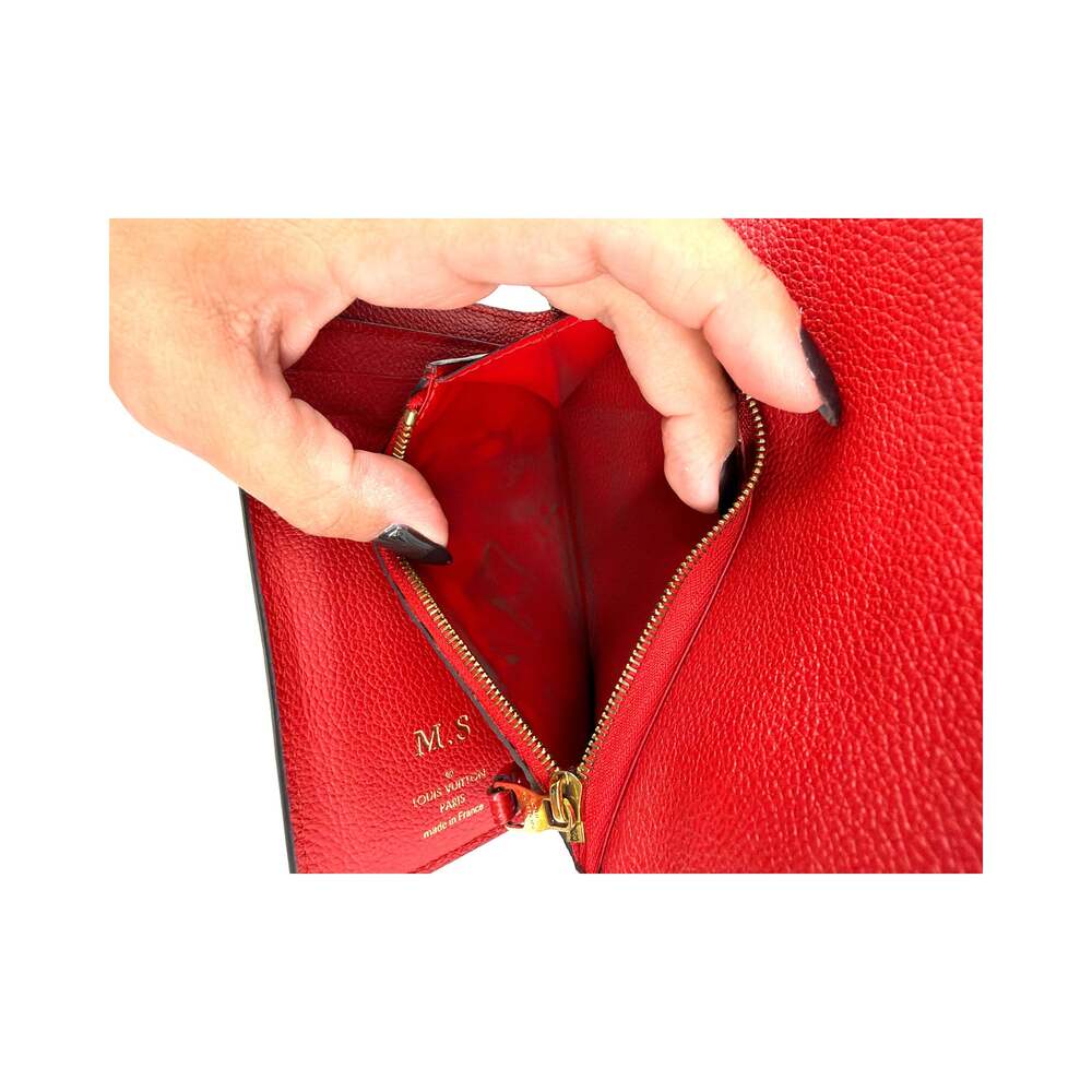 Louis Vuitton Monogram Empreinte Victorine Wallet Red - Picture 7 of 11
